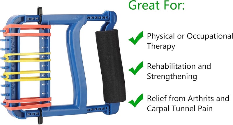 YPCBYNBS Hand Exerciser,Strength Training Grip Strengthener for Physcial Therapy,Blue - Image 2